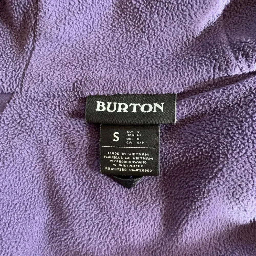 Burton Women's Purple Sherpa Fuzzy Fleece Zip-Up Hoodie Jacket Size S Apres Ski